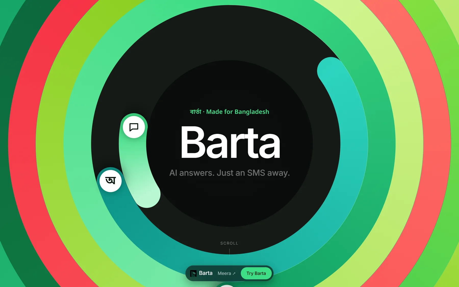 Barta: AI answers, emergency help and doctors, over plain SMS.